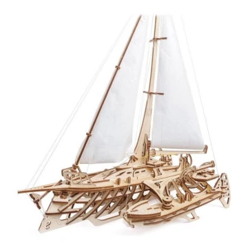 Ugears - 3D wooden mechanical puzzle Sailboat Merihobus trimaran