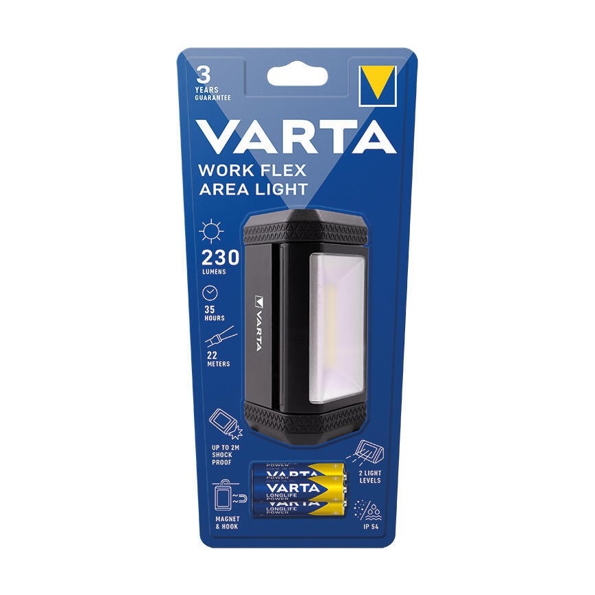 Varta 17648101421 - LED Portable flashlight WORK FLEX AREA LIGHT LED/3xAA IP54