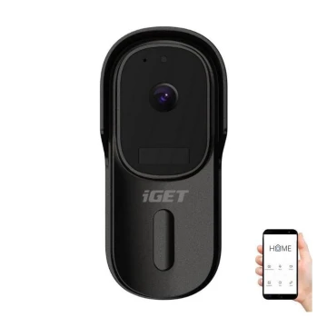 Video doorbell with motion sensor Full HD 1080p 5200 mAh IP65 Wi-Fi black