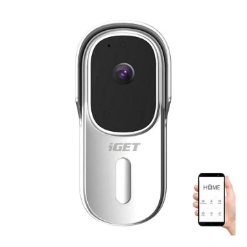 Video doorbell with motion sensor Full HD 1080p 5200 mAh IP65 Wi-Fi white