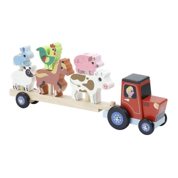 Vilac - Wooden tractor with animals