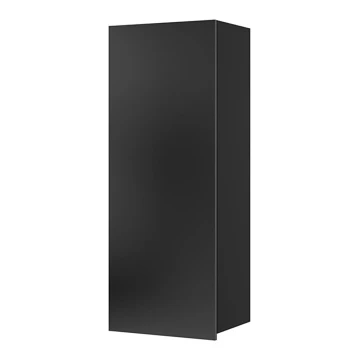 Wall cabinet PAVO 117x45 cm shiny black/matte black