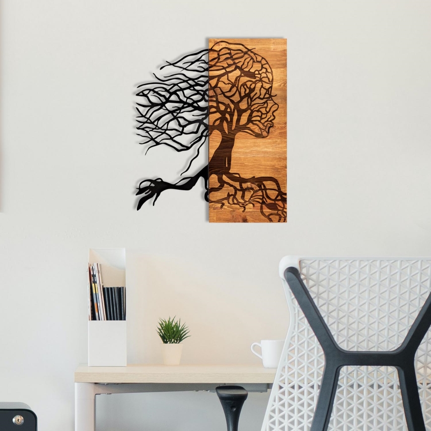 Wall decoration 47x58 cm Tree of Life wood/metal