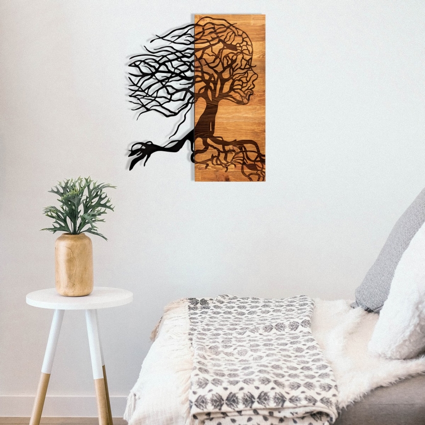 Wall decoration 47x58 cm Tree of Life wood/metal