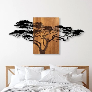 Wall decoration 70x144 cm tree wood/metal