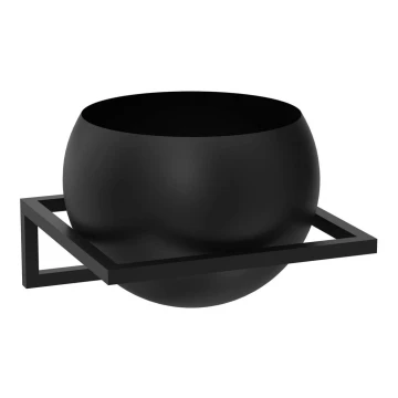 Wall flowerpot 27x29 cm black