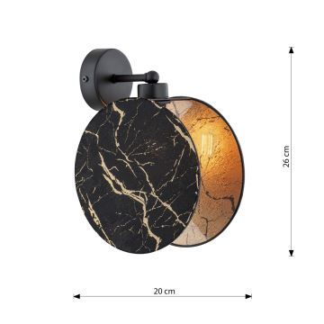 Wall lamp MOTIF 1xE27/15W/230V black/gold