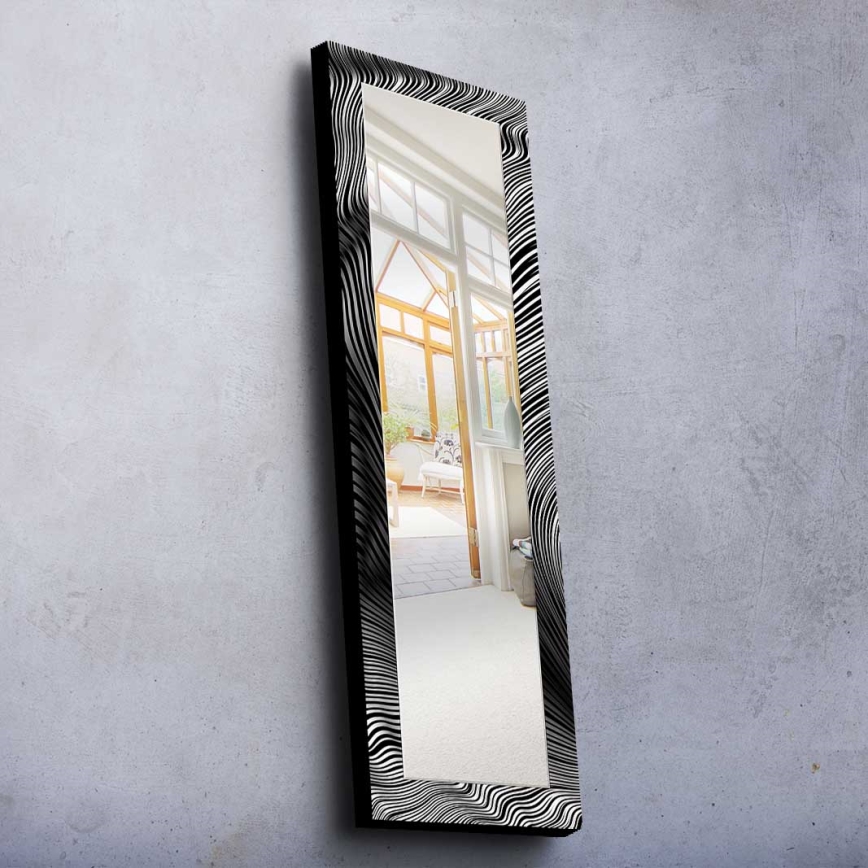 Wall mirror 120x40 cm pine/black