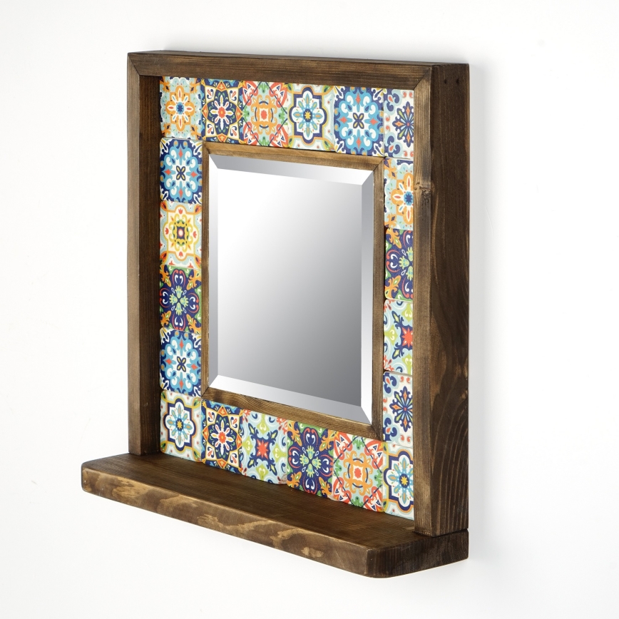 Wall mirror 33x32,5 cm pine/yellow