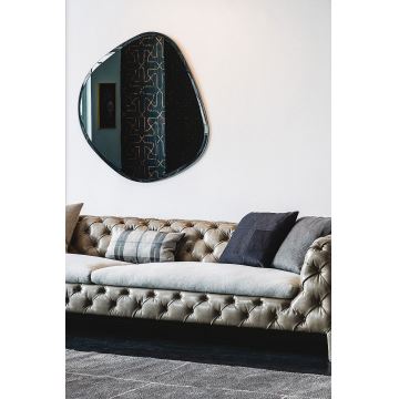 Wall mirror 60x60 cm black