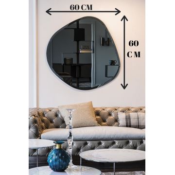 Wall mirror 60x60 cm black