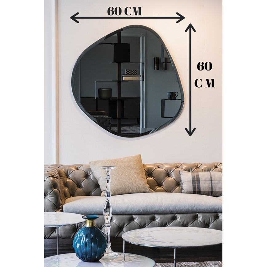 Wall mirror 60x60 cm black