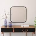 Wall mirror ATLANTIS 62x62 cm black