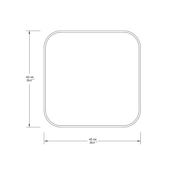 Wall mirror ATLANTIS 62x62 cm white