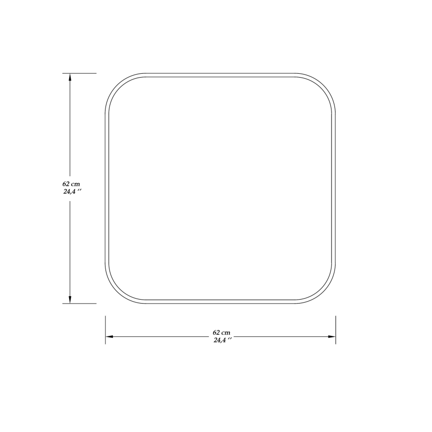 Wall mirror ATLANTIS 62x62 cm white