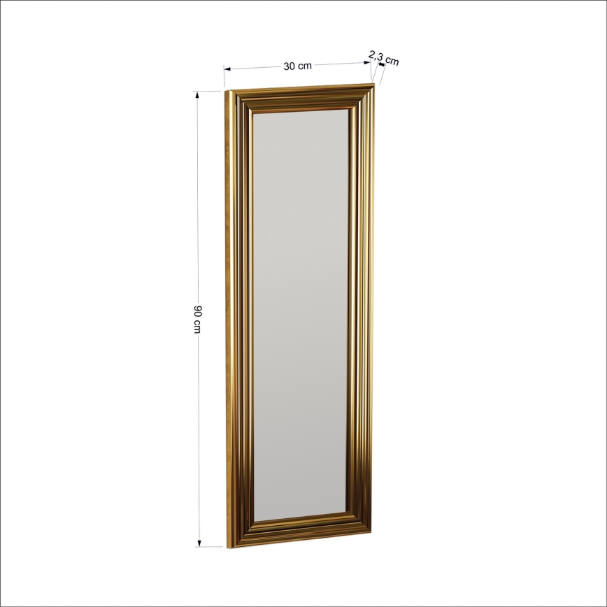 Wall mirror BOSS 90x30 cm gold