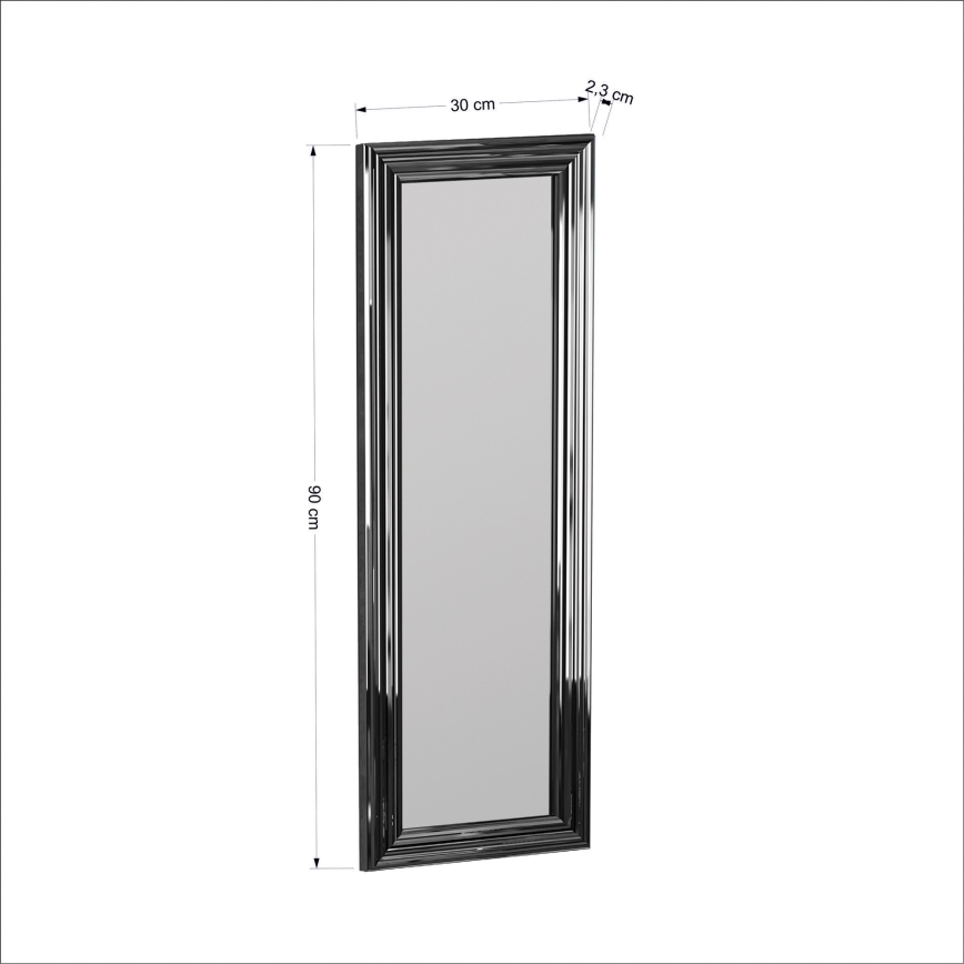 Wall mirror BOSS 90x30 cm silver