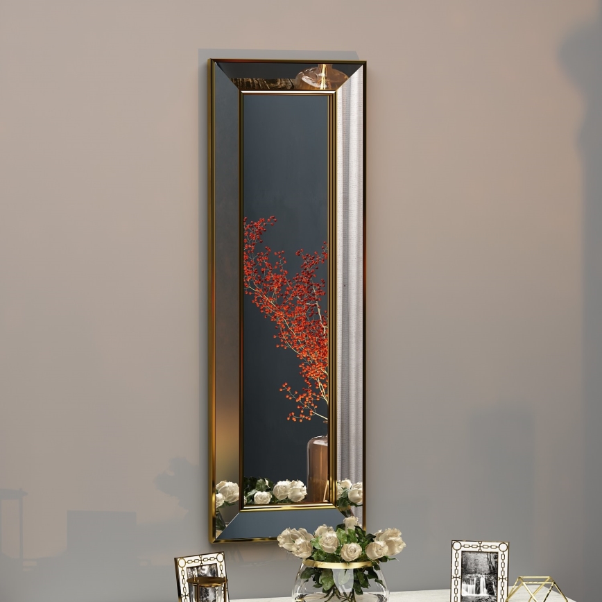 Wall mirror CARLOS 90x30 cm gold