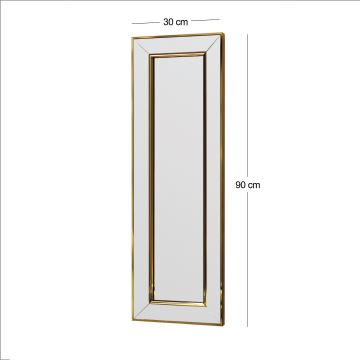 Wall mirror CARLOS 90x30 cm gold