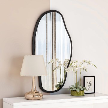 Wall mirror COULDY 85x45 cm black