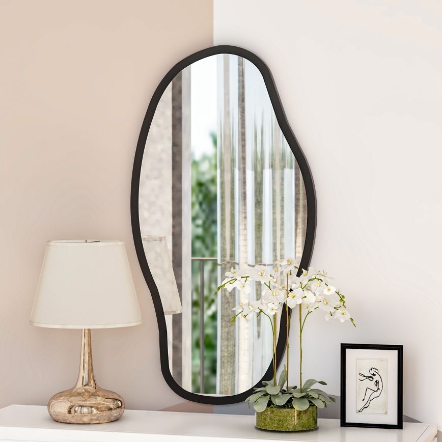 Wall mirror COULDY 85x45 cm black