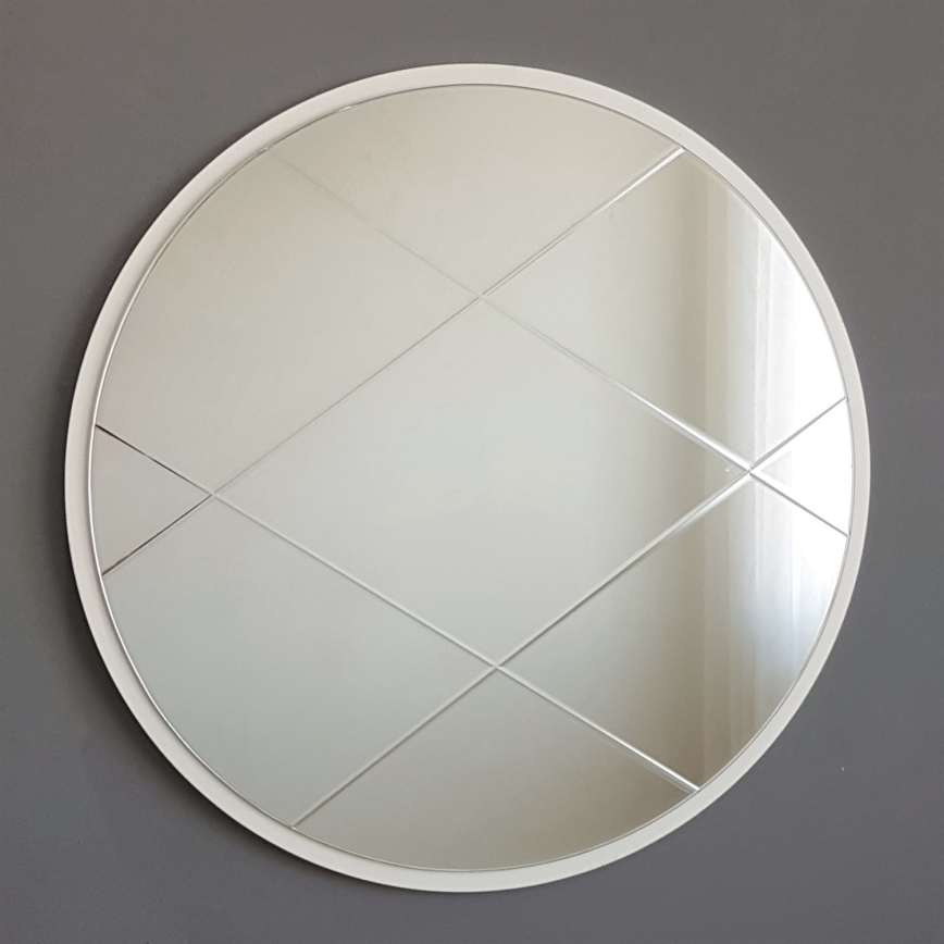 Wall mirror d. 60 cm white