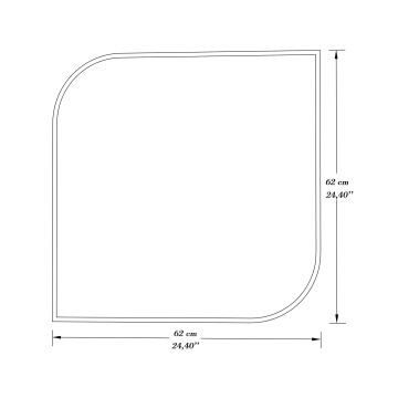 Wall mirror KAPPA 62x62 cm white