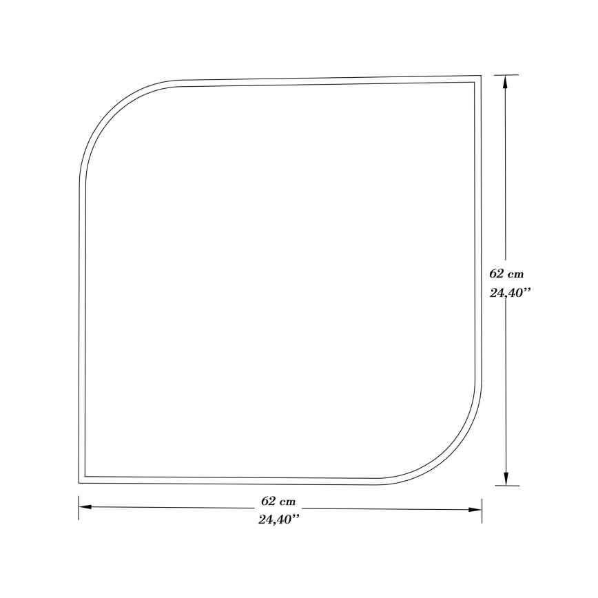 Wall mirror KAPPA 62x62 cm white