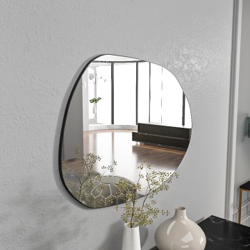 Wall mirror LIORA 75x55 cm black