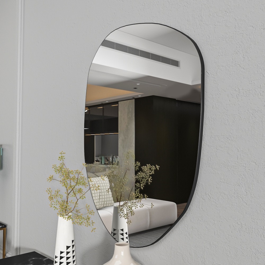 Wall mirror LIORA 75x55 cm black