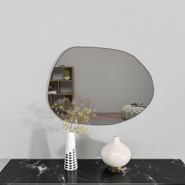 Wall mirror LIORA 75x55 cm black