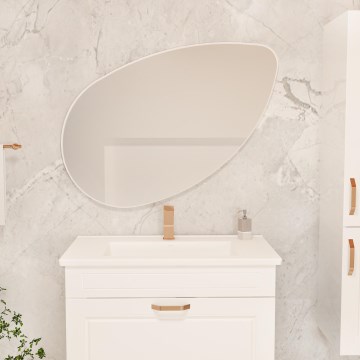 Wall mirror LUCAS 101,5x59,8 cm white