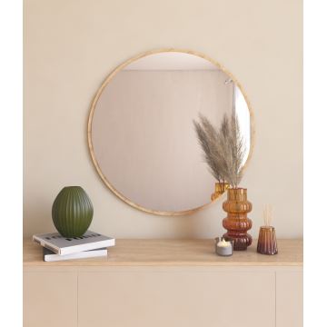 Wall mirror OZZE d. 60 cm brown