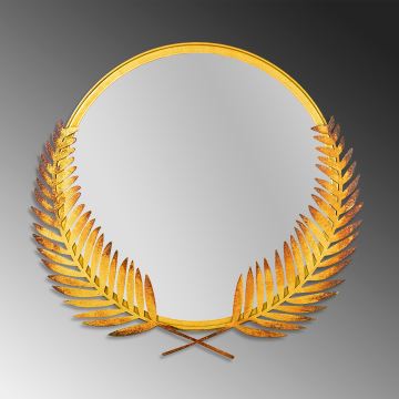 Wall mirror PALM 59x57 cm gold