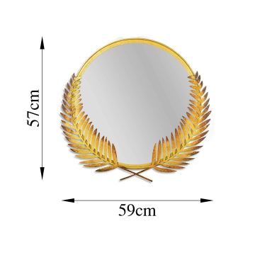 Wall mirror PALM 59x57 cm gold