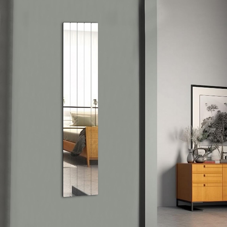 Wall mirror RECTANGULAR 100x25 cm - 5 parts