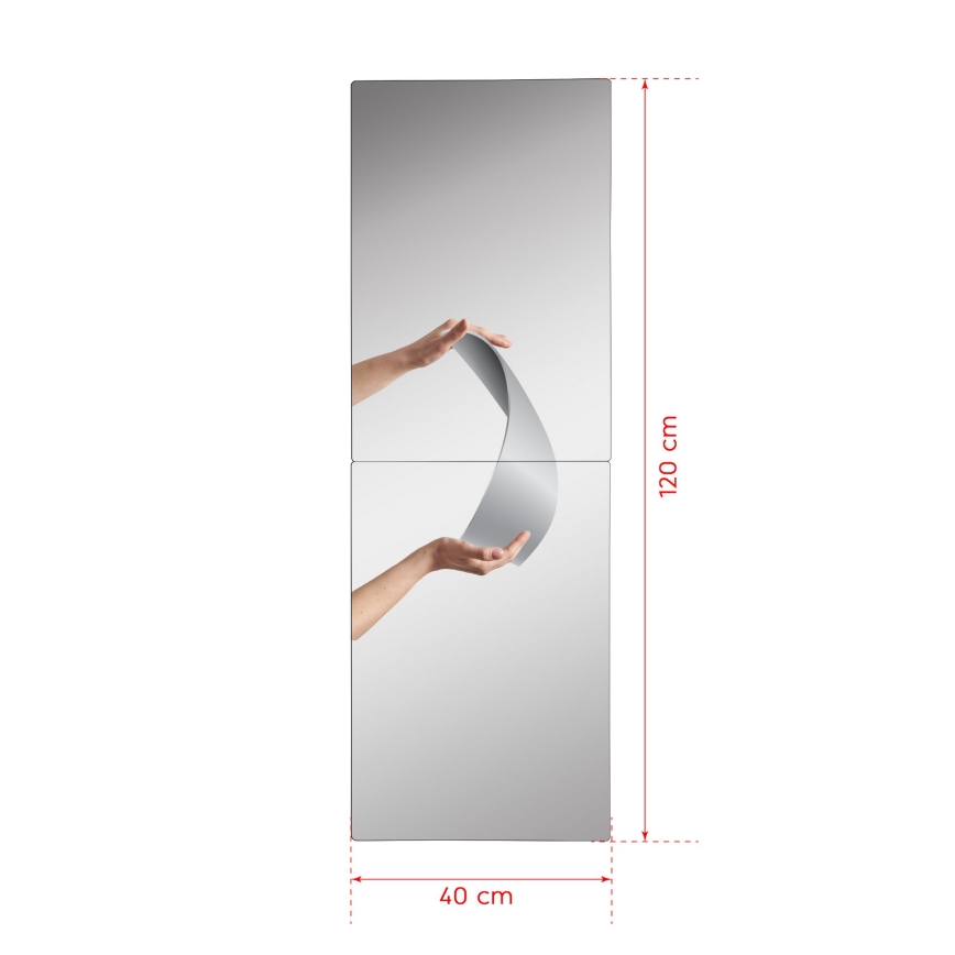 Wall mirror RECTANGULAR 120x40 - 2 parts