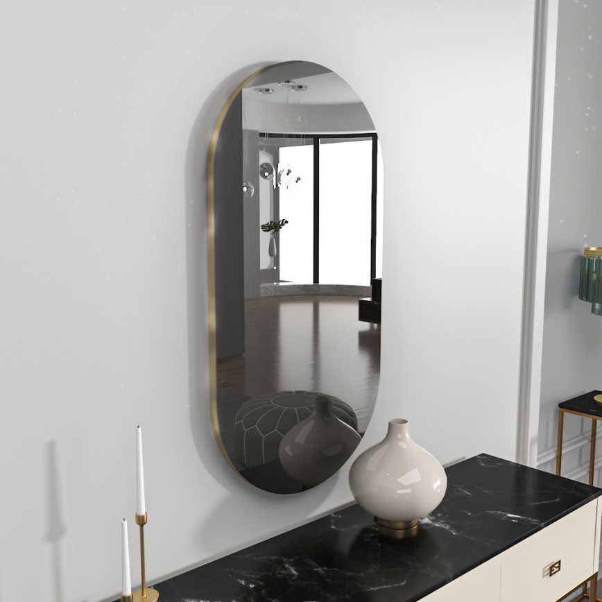 Wall mirror RIORS 85x45 cm black