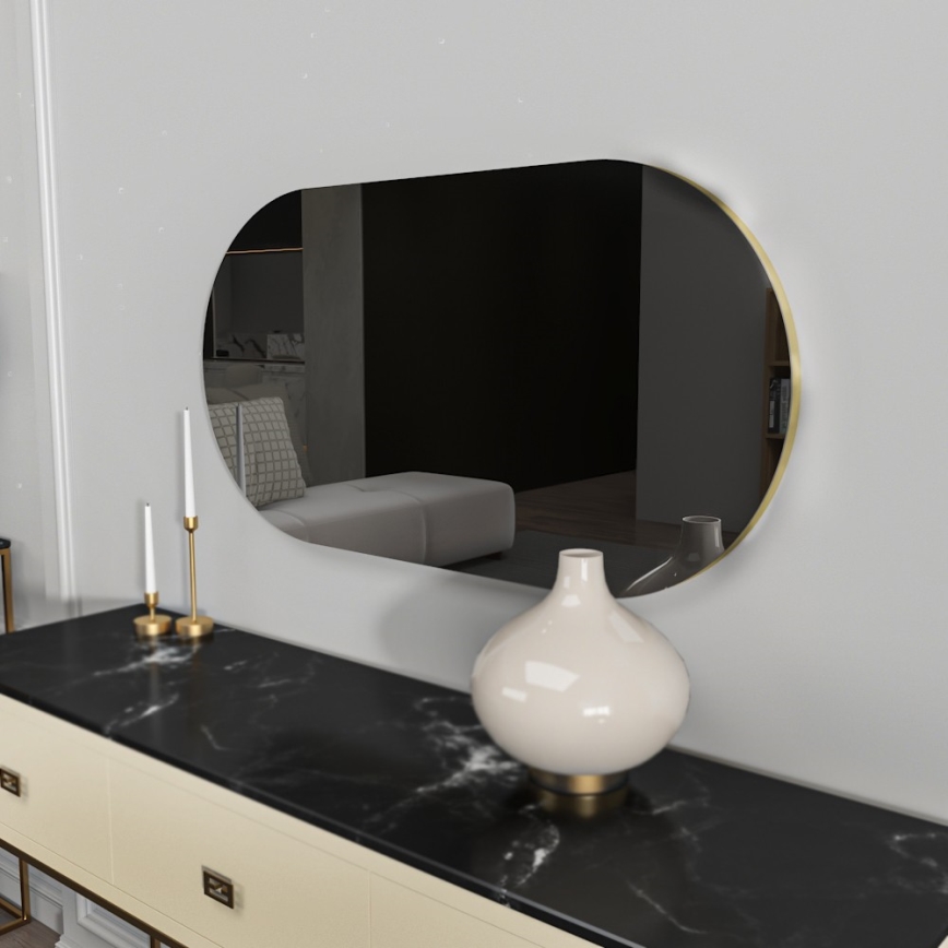 Wall mirror RIORS 85x45 cm black