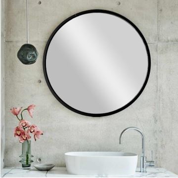 Wall mirror SIYAH d. 60 cm black