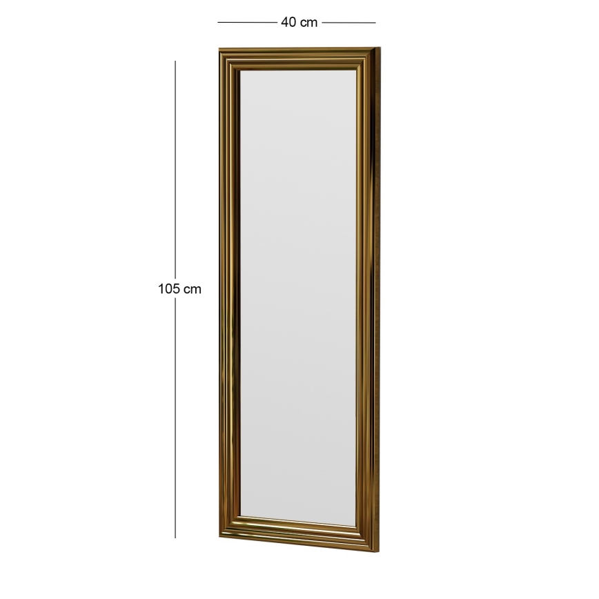 Wall mirror SMOOTH 105x40 cm gold