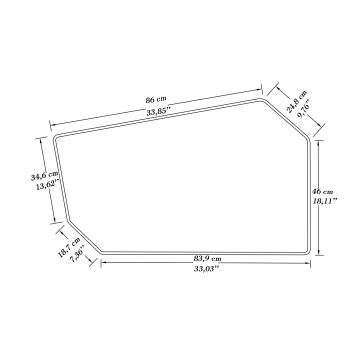 Wall mirror TARZ 49x86 cm white