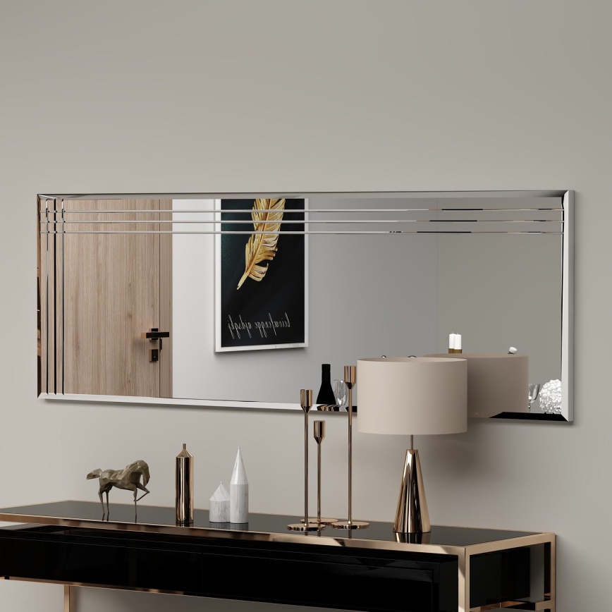 Wall mirror TRIO 120x40 cm chrome