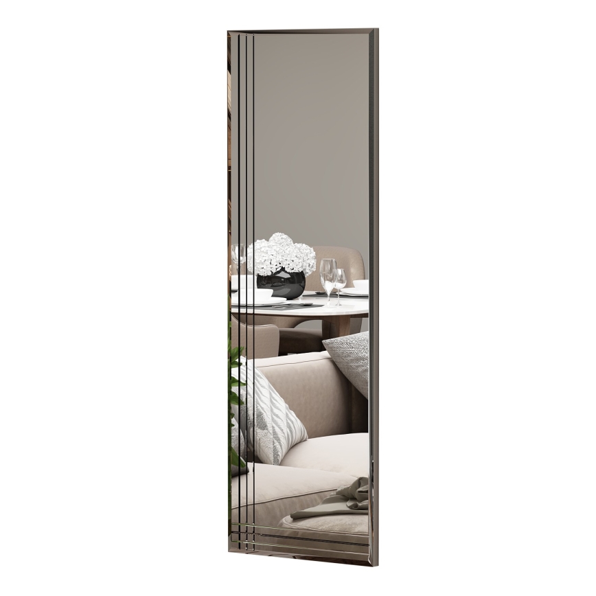 Wall mirror TRIO 120x40 cm chrome