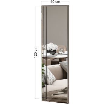 Wall mirror TRIO 120x40 cm chrome