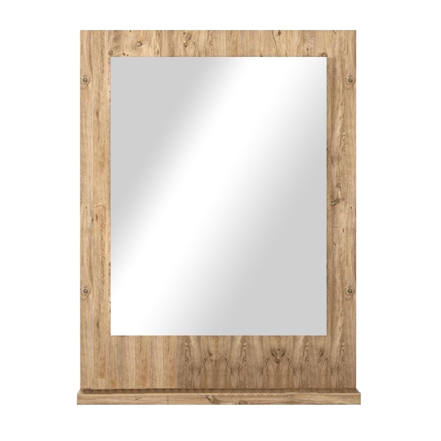 Wall mirror with a shelf 60x45 cm pine atlantic