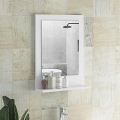 Wall mirror with a shelf 60x45 cm white