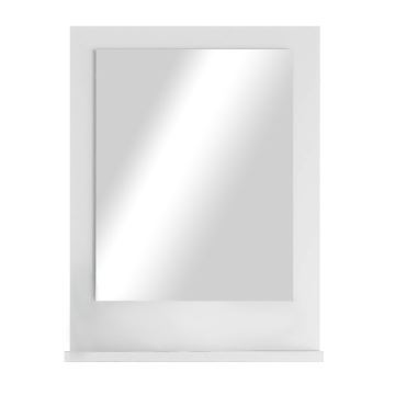 Wall mirror with a shelf 60x45 cm white