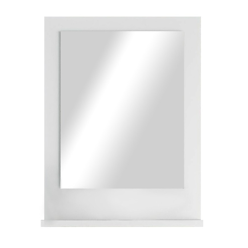 Wall mirror with a shelf 60x45 cm white