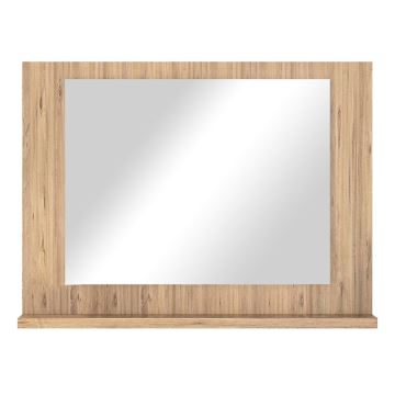 Wall mirror with a shelf d. 45x60 cm pine